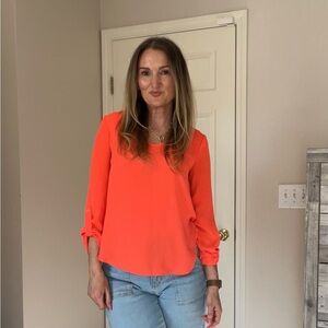 Women's Bright Orange Blouse